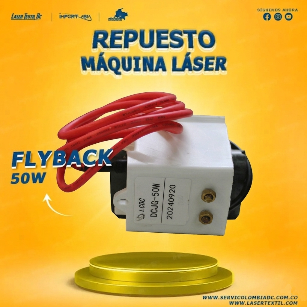 Flyback 50W para Fuente Láser CO₂ | Import Asia